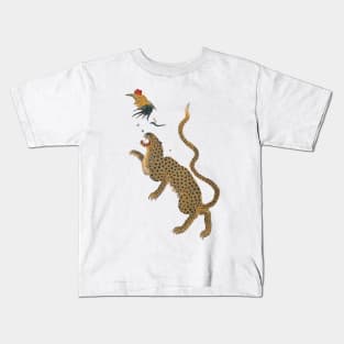 Tiger and rooster, history art Kids T-Shirt